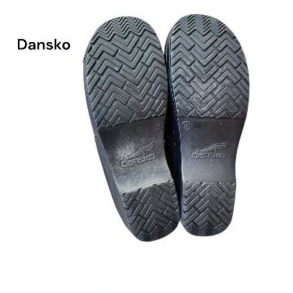 40 Dansko Phoebe Black Leather Slip On Loafer Clog Nurse Work Shoe Women 9.5 10 - Picture 8 of 13